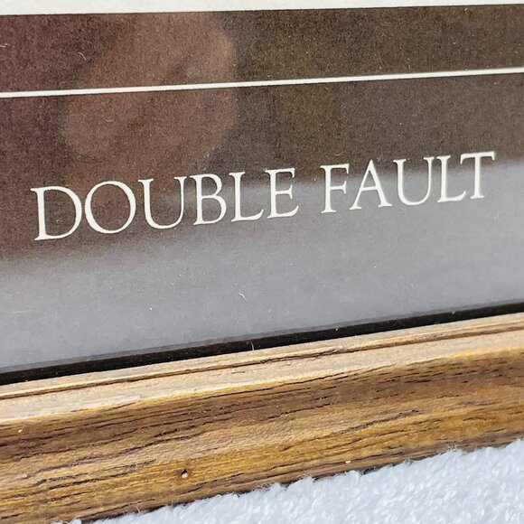 GVUC Vntg Framed Tennis Print, "Double Fault," Artist Gary Patterson, 17" x 21" - Picture 4 of 15